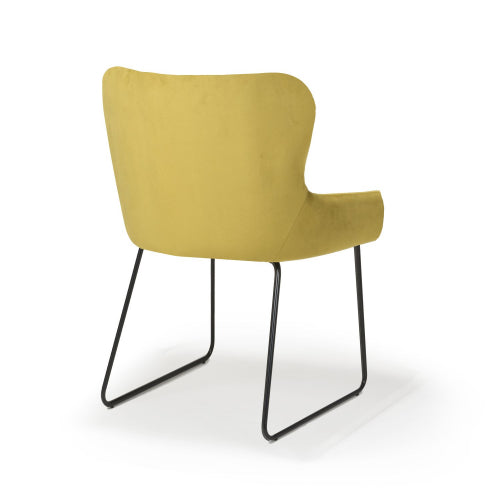 Galway Brushed Velvet Mustard Dining Chair