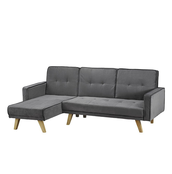 Kitson Corner Sofa Bed Teal Velvet